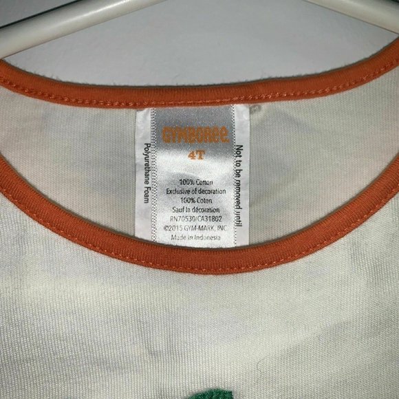 Gymboree Girls Pumpkin Long Sleeve Shirt Size 4T Pick Me Fall Tee T-shirt - Picture 2 of 4